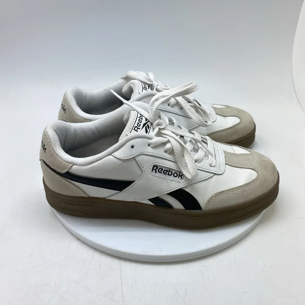 Reebok‎ Forte Lounger Womens 8.5 White Black Athletic Causal Sneakers Shoes